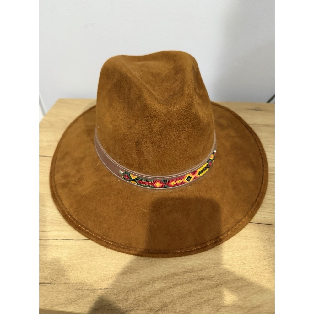 Royal Road Original Panama Hat Brown Suede Western Native Sz L